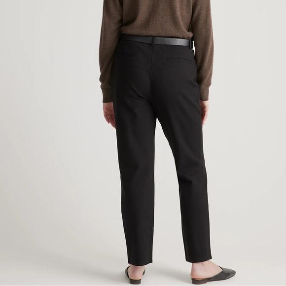 Quince Ponte Straight Leg 4 Pocket Dress Pants Black Size Small NWT 28” Inseam - Picture 6 of 9